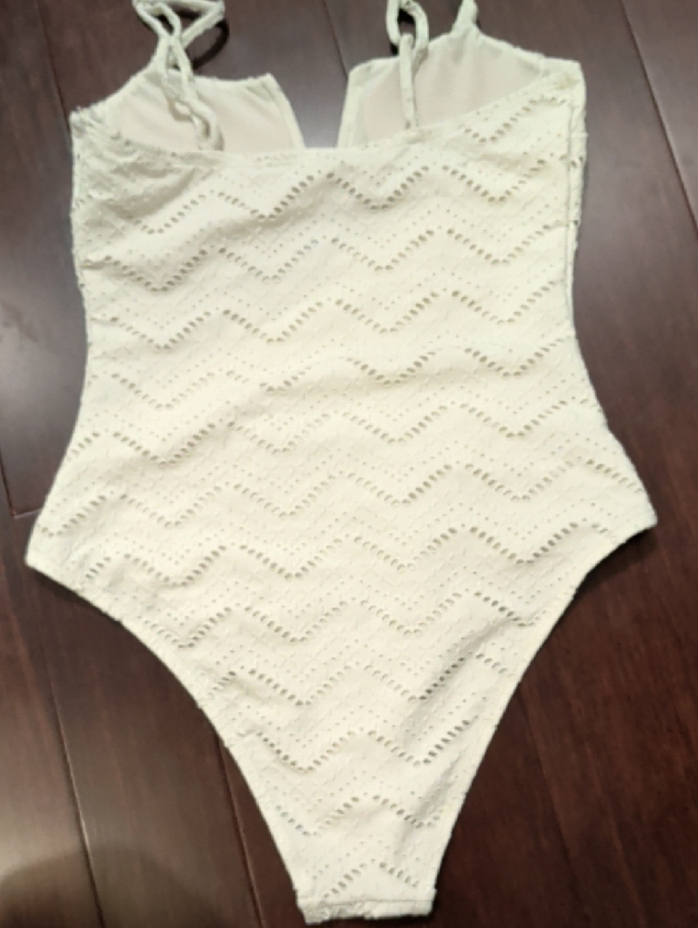 refuge White Eyelet One-Piece Swimsuit - Picture 6 of 8